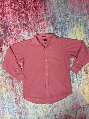 Chaps Men's Red Long-Sleeve Button-Down Shirt